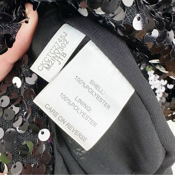 Calvin Klein Allover Sequin Straight Pencil Skirt Size 12‎ Cocktail Party Formal - Picture 11 of 13